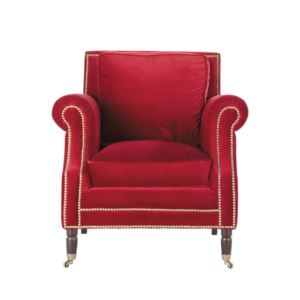 FAUTEUIL VELOURS ROUGE