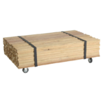 TABLE BASSE BOIS À ROULETTES