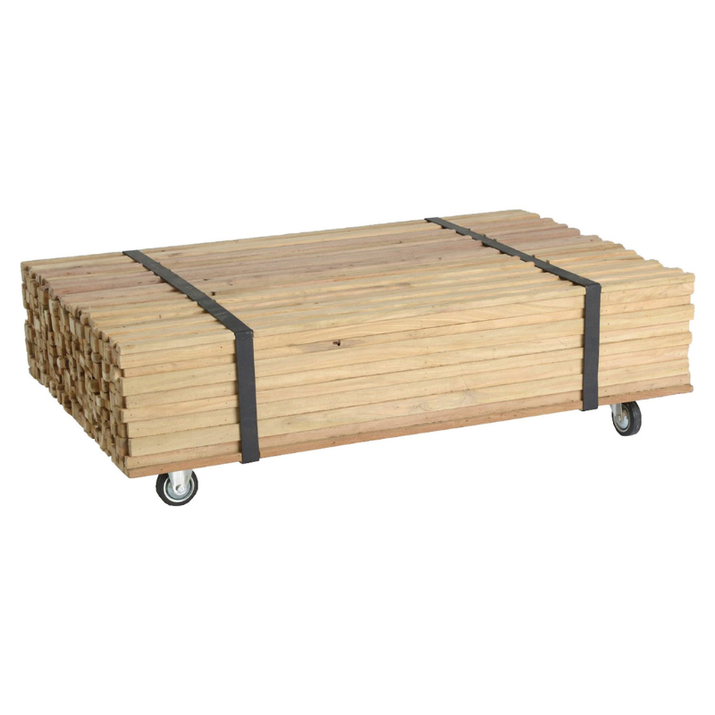 TABLE BASSE BOIS À ROULETTES